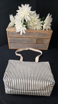 Navy Striped Tote