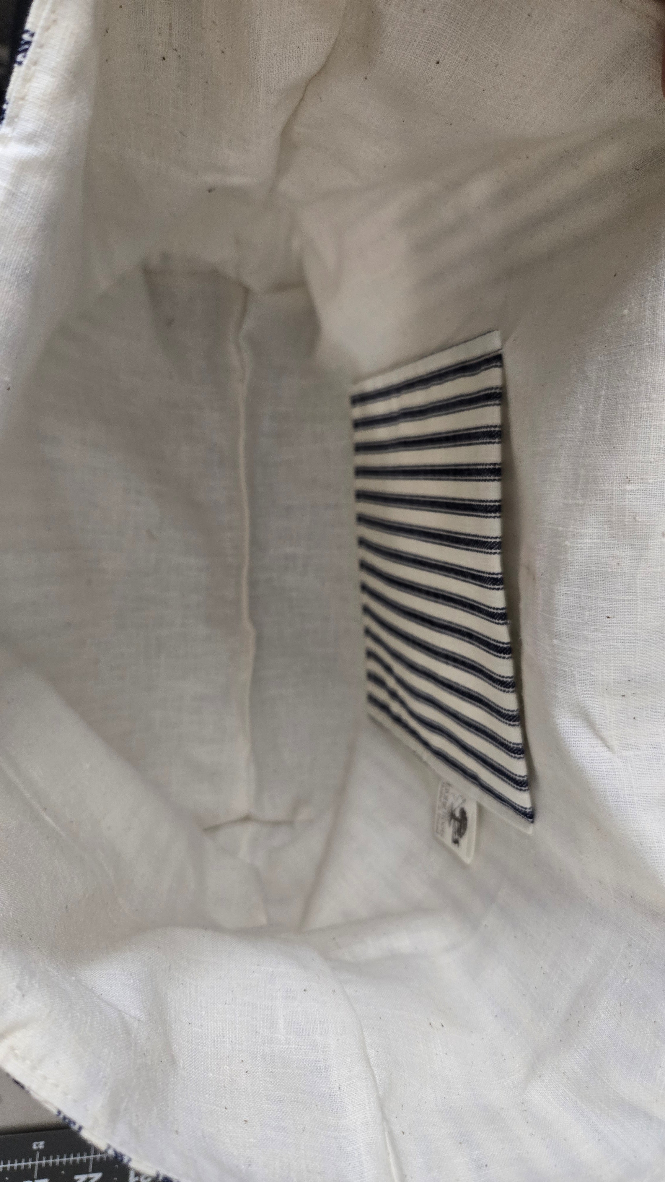 Navy Striped Tote