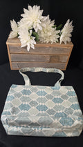 Blue Geometric Market Tote
