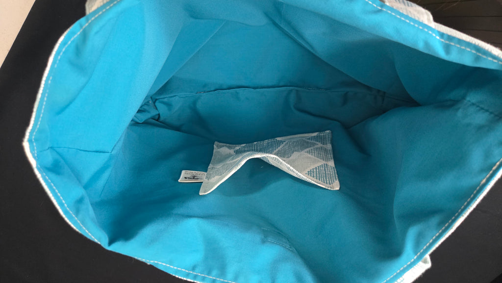 Blue Geometric Market Tote