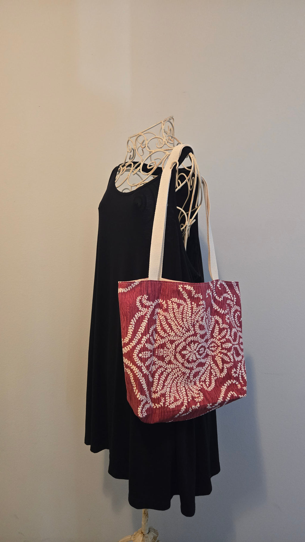 Red Floral Tote