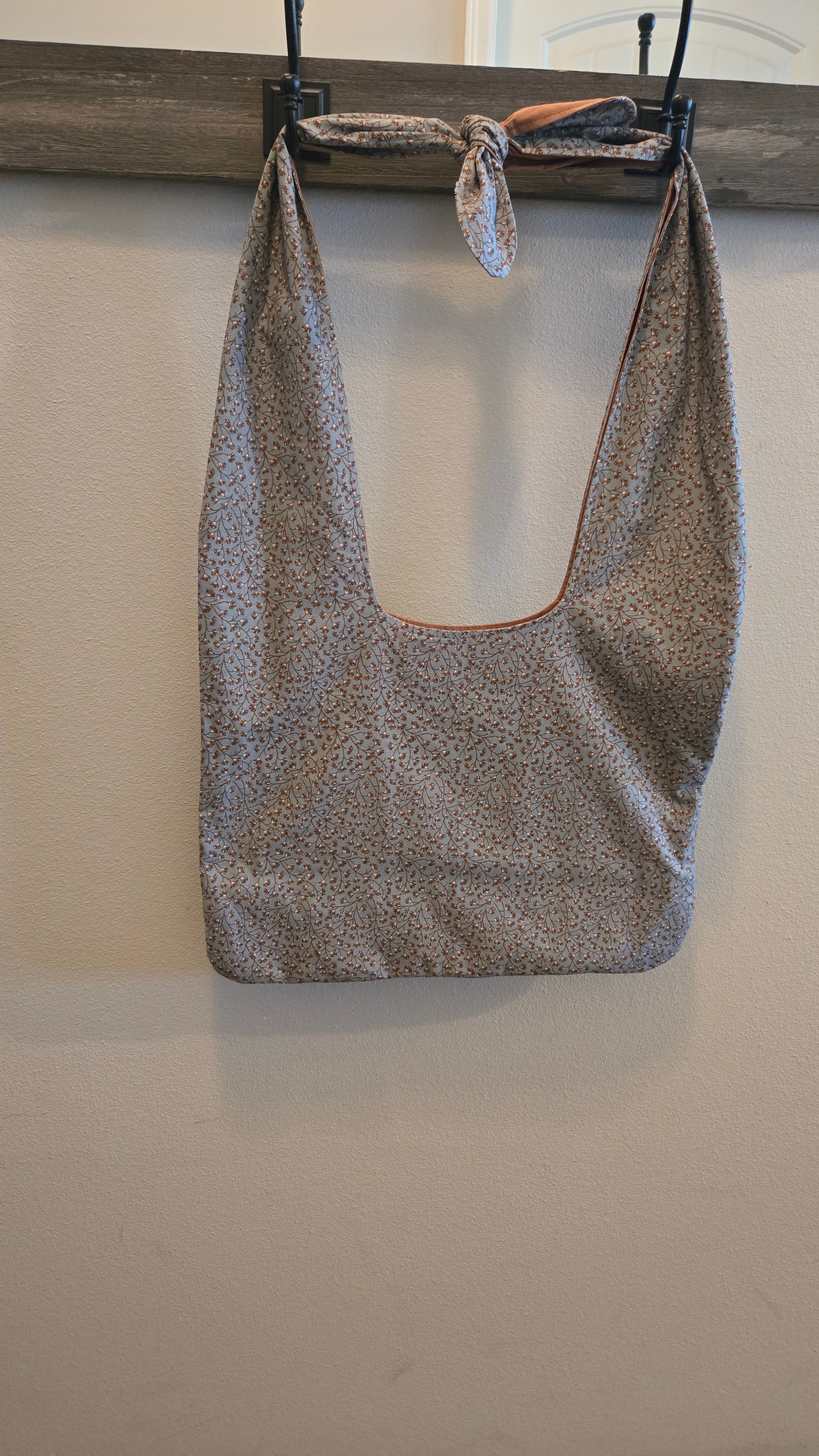 Muted Blue Boho Tote