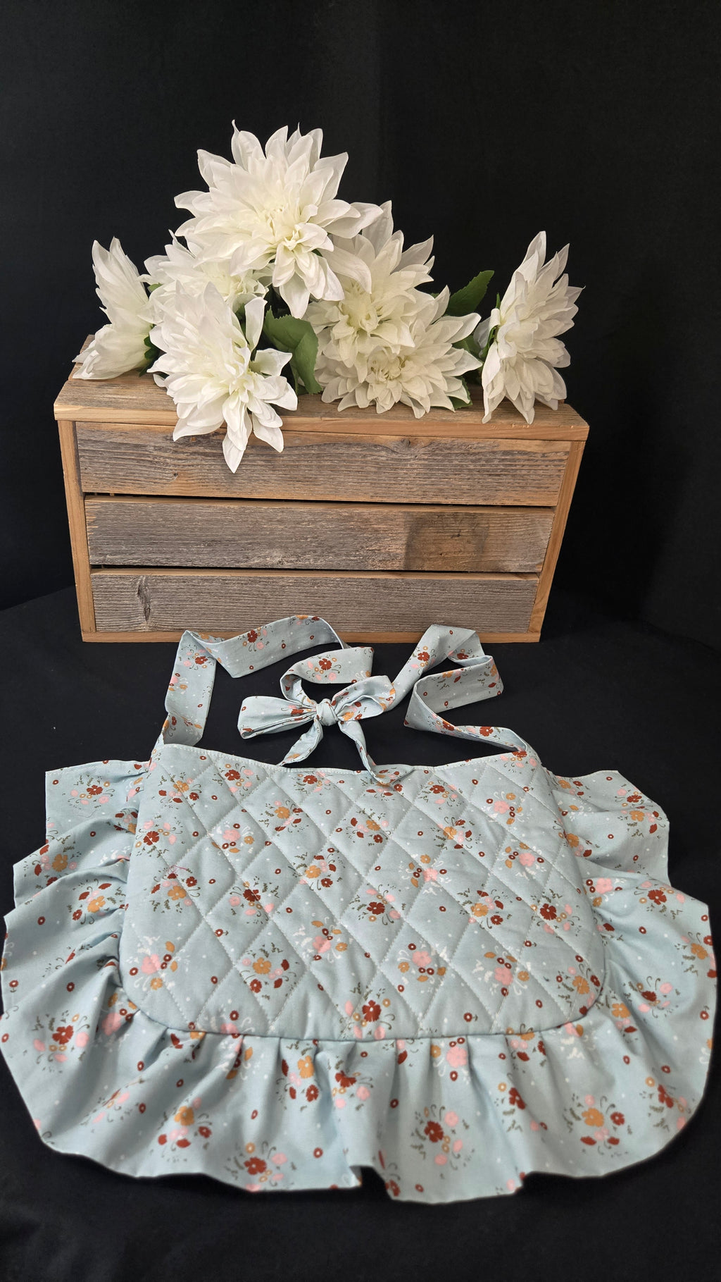 Blue Dream Quilted Ruffle Crossbody Bag