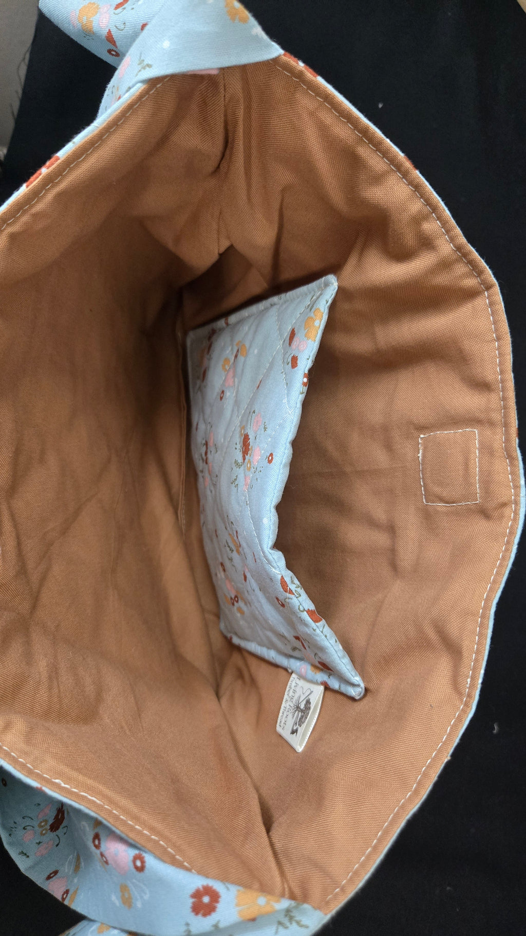 Blue Dream Quilted Ruffle Crossbody Bag