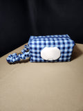Blue Gingham Diaper Bag