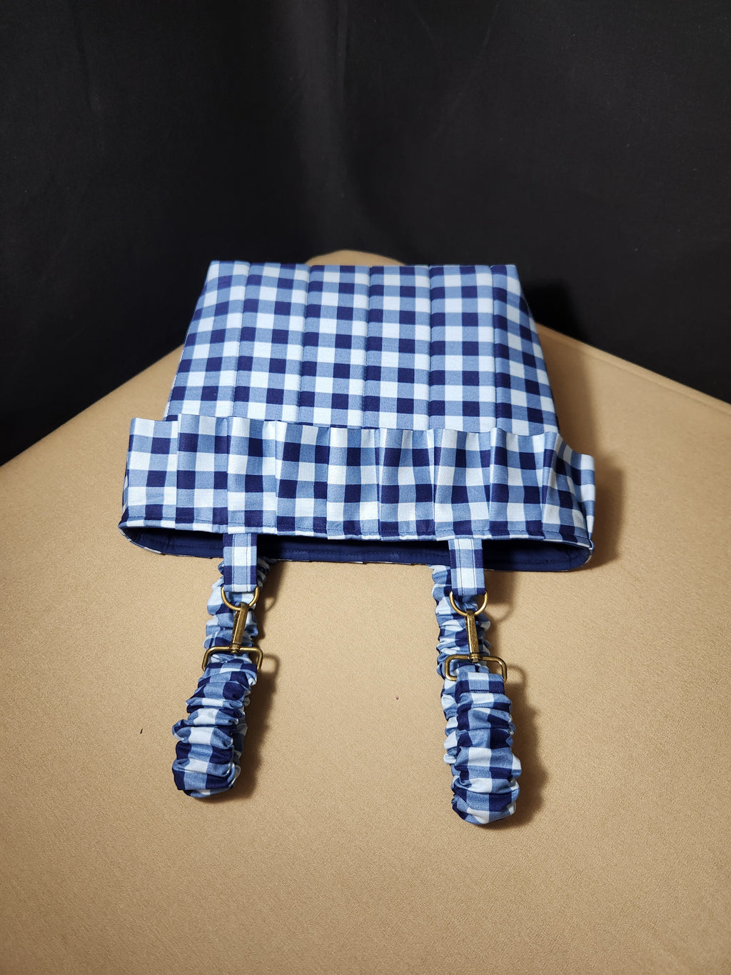 Blue Gingham Stroller Caddy