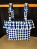 Blue Gingham Stroller Caddy