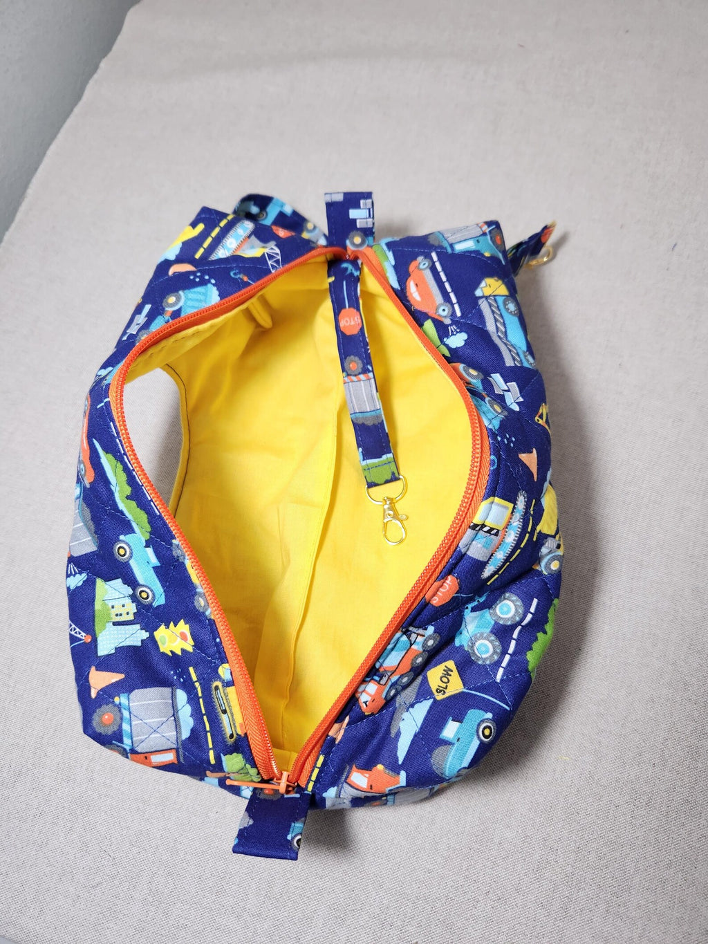 Construction Print Diaper & Wipes Pouch