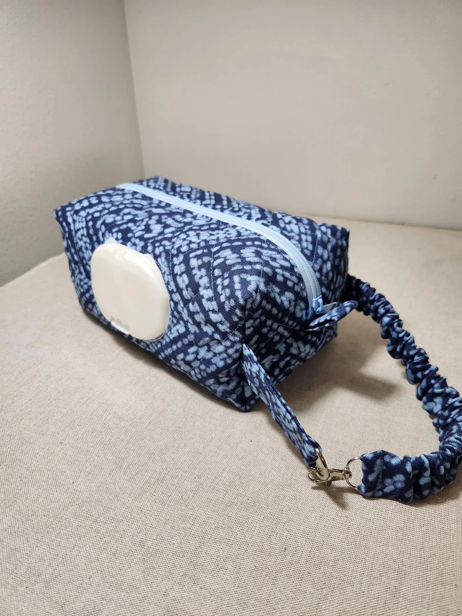 Quilted Geometric Diaper & Wipes Pouch