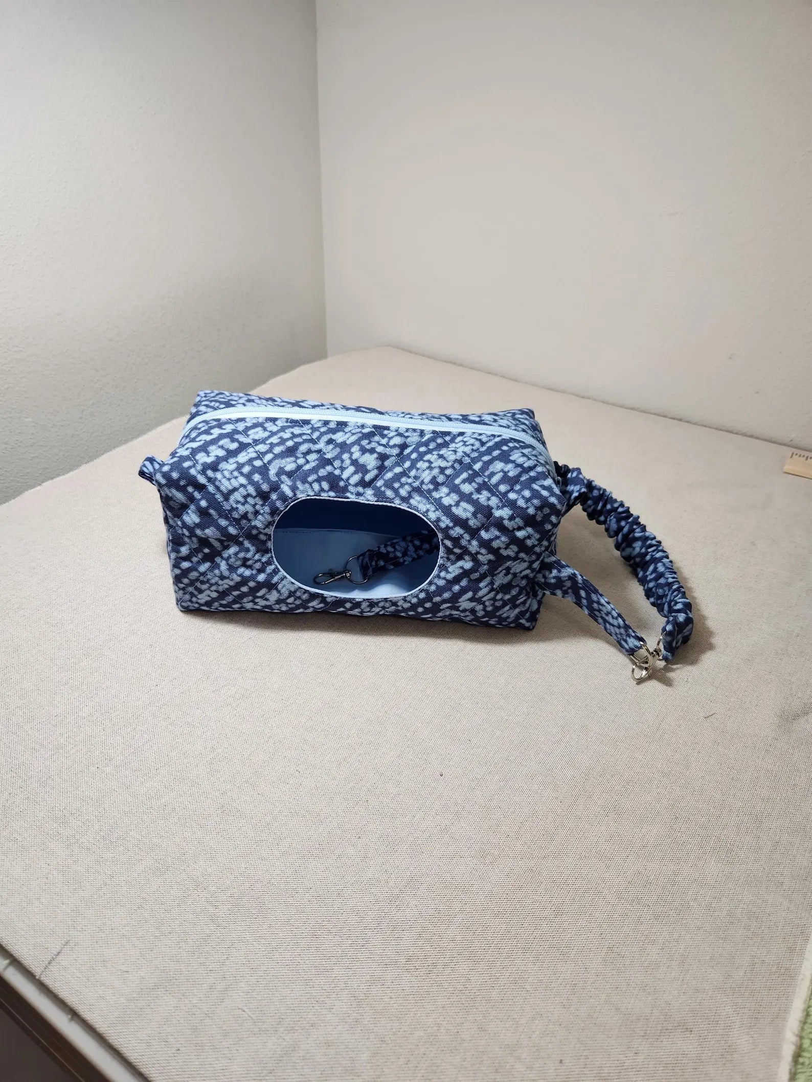 Quilted Geometric Diaper & Wipes Pouch