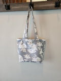 Grey Floral Tote