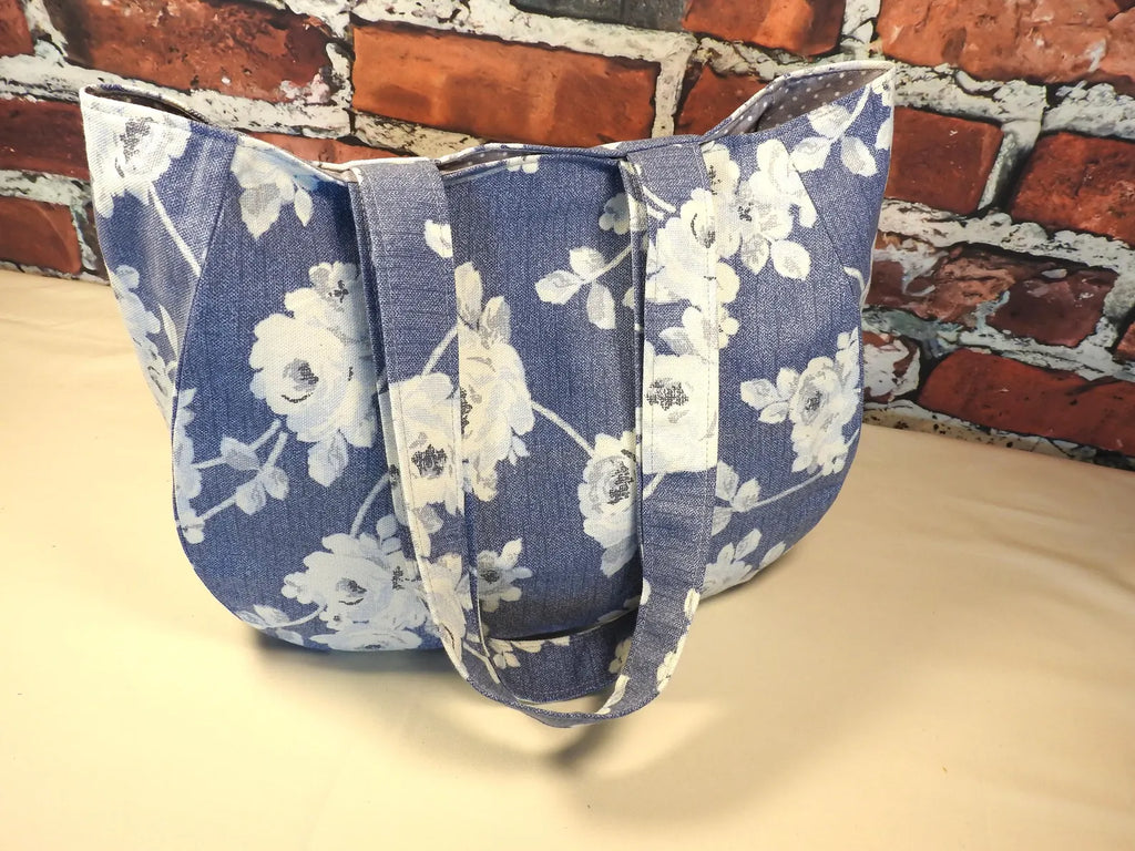 Floral Denim Shoulder Bag