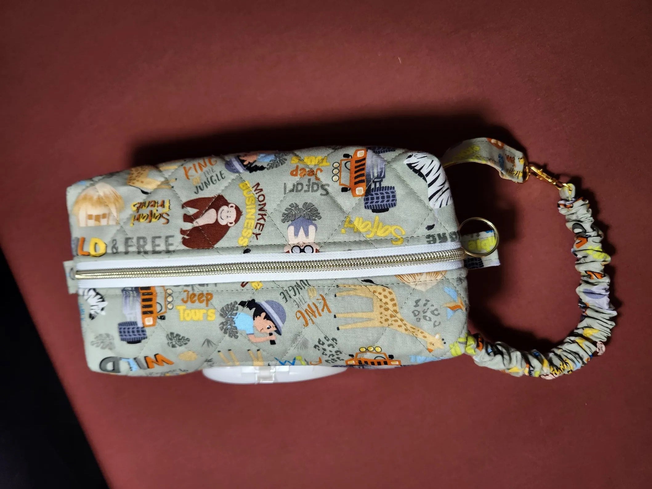 Animal Print Diaper & Wipes Pouch